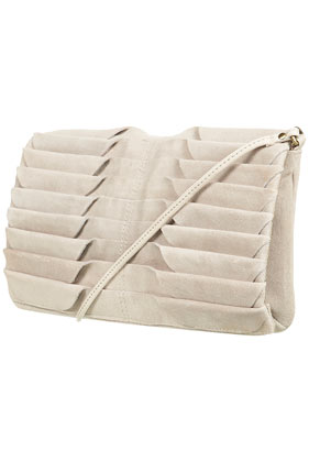 Folded Suede Clutch