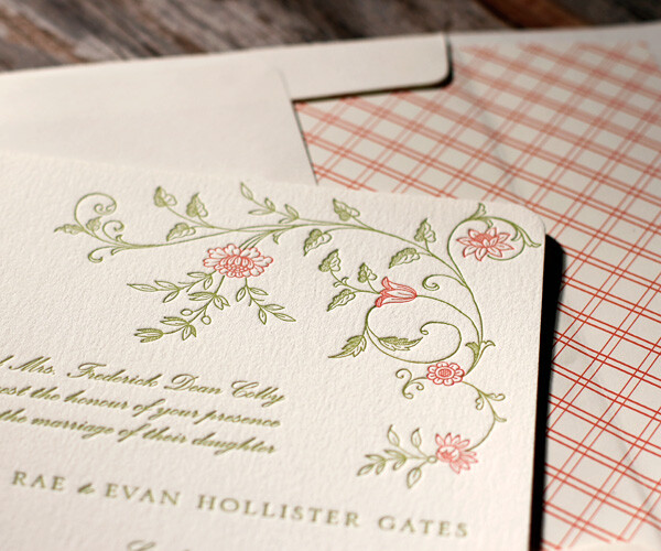 凸版印刷花卉婚礼请柬。
