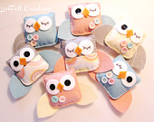 Owl Ornaments - Nursery Decoration - Nursery Owl Decor - Baby Shower favor owl - You can choose the colors