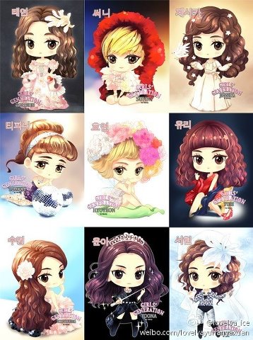 snsd cartoon version&lt;3