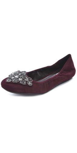 Vera Wang Loriana Suede Flats