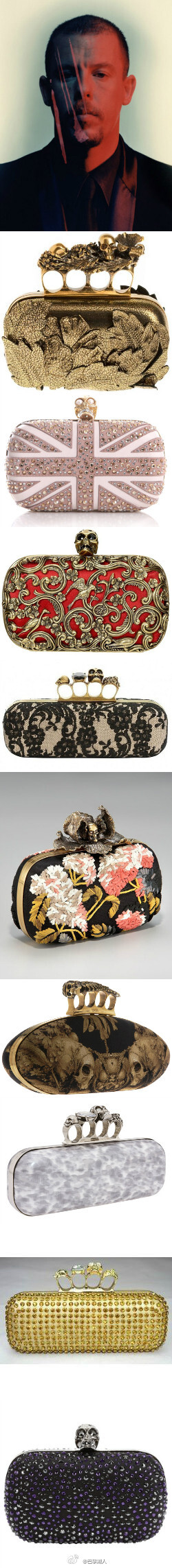 Fantastic clutch by Lee Alexander McQueen｜爱死McQueen家华丽丽的手包，默默的向大师致敬