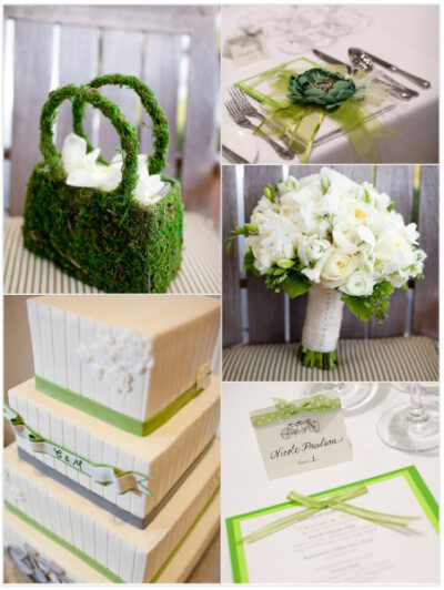 婚礼色板-夏季绿色婚礼色板