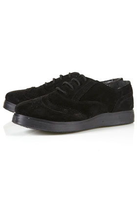 MICKY Black Suede Brogues