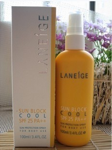 特价促销Laneige/兰芝 润爽防晒喷雾SPF25PA++ 100ml