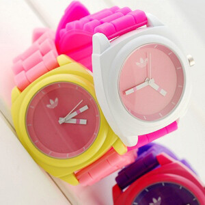 手表韩国 时尚 卡通 女士手表 橡胶带 多色 KEZZI女表 果冻色