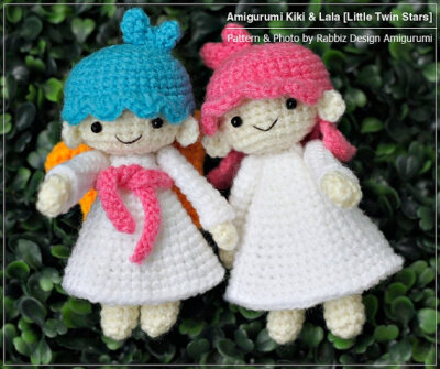 Amigurumi Kiki and Lala (Twin Little Stars) READY TO SHIP