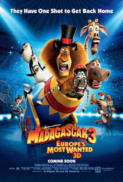 [灰]。马达加斯加3 Madagascar 3: Europe's Most Wanted - 额 天上掉下2张免费的电影票兑换券 于是再电影院排的都是画皮的情况下选了这个 -.- 不是说我对国产电影有什么偏见...只是有点小叛逆的感觉 0 0 动画3D效果…