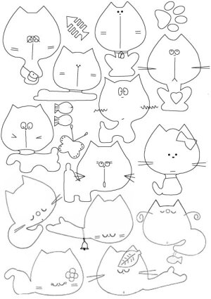 新描 <wbr>可爱猫猫图纸