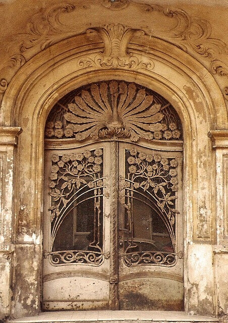 Art nouveau door in Schöneberg in West Berlin by rosanne