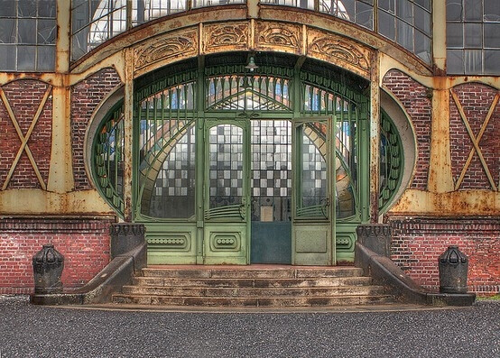 art nouveau machine shop door by melisa