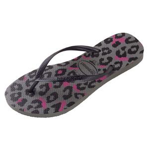 Havaianas 哈瓦那 Slim Animals系列 女士巴西橡胶拖鞋 4103352-0324 灰色