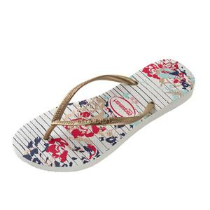 Havaianas 哈瓦那 Slim Fashion系列 女士巴西橡胶拖鞋 4123320-0001 白色