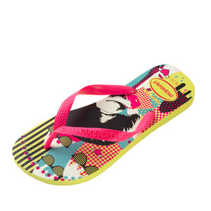 Havaianas 哈瓦那 Fun系列 女士巴西橡胶拖鞋 4115514-3623 黄粉红色