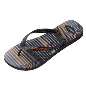 Havaianas 哈瓦那 Trend系列 男士巴西橡胶拖鞋 4103358-0880 黑橙色