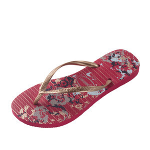 Havaianas 哈瓦那 Slim Fashion系列 女士巴西橡胶拖鞋 4123320-3550 红色