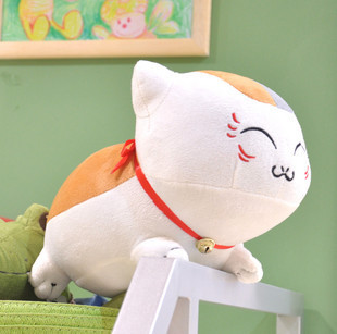 夏目友人帐猫老师公仔 猫咪老师