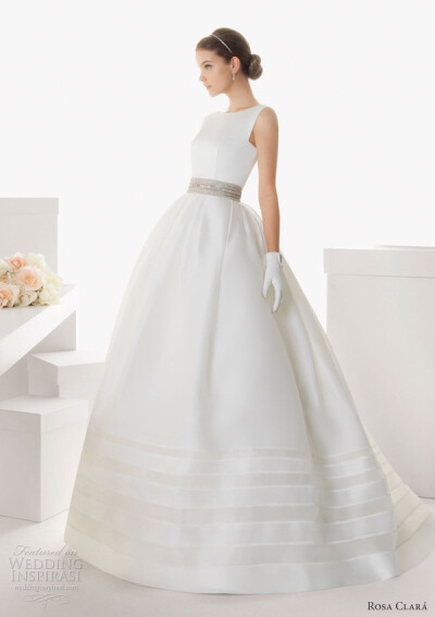 【奢】芭蕾公主的白色礼服_Rosa Clará 2013 Wedding Dresses