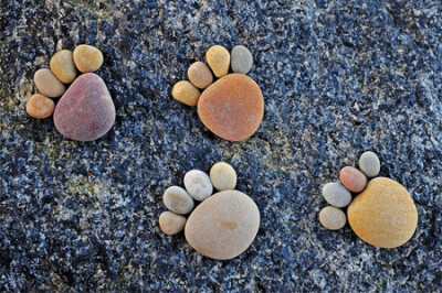 Footprints Made of Stone