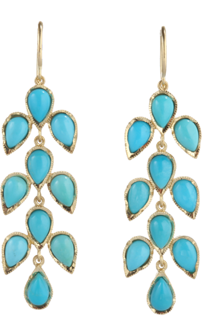 Turquoise Leaf Earrings