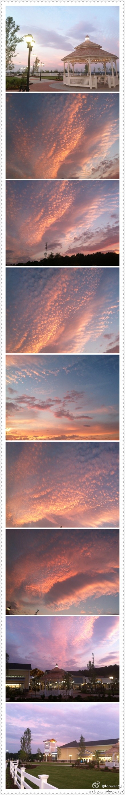 我拍到美丽的晚霞，在大雨过后出现。