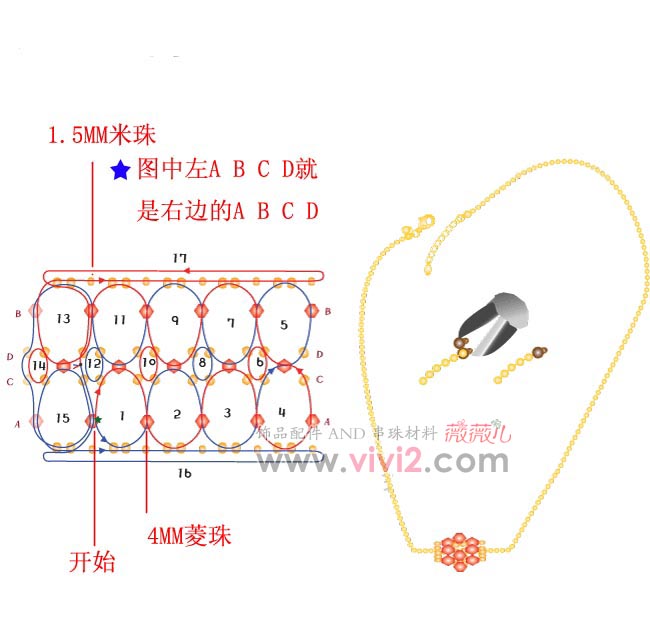 时尚吊坠项链制作图解