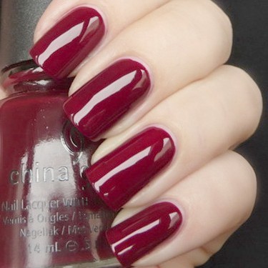 China Glaze 指甲油 80517 Velvet Bow光疗效果最完美酒红色