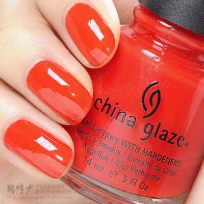 China Glaze 指甲油 70266 PURE TORTURE 漆光橘红 美甲