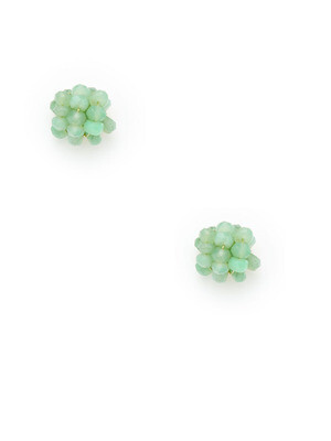 KEP Chrysoprase Cluster Stud Earrings