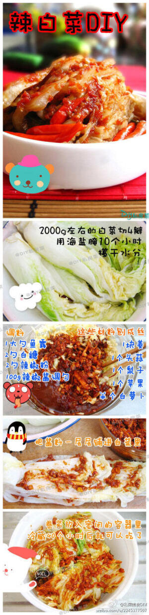 【DIY辣白菜】最喜欢看韩剧里吃的辣白菜什么的了！！！
