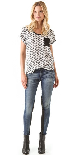 Rag &amp; Bone Arrow Print Pocket Tee