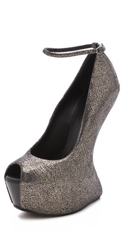 Giuseppe Zanotti Sculptural Peep Toe Pumps