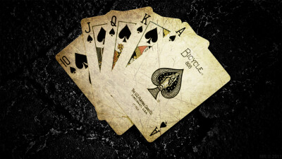 cards poker the game digital art ace of spades card game dark background play / 1920x1080 Wallpaper