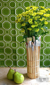 废旧画笔的妙用~