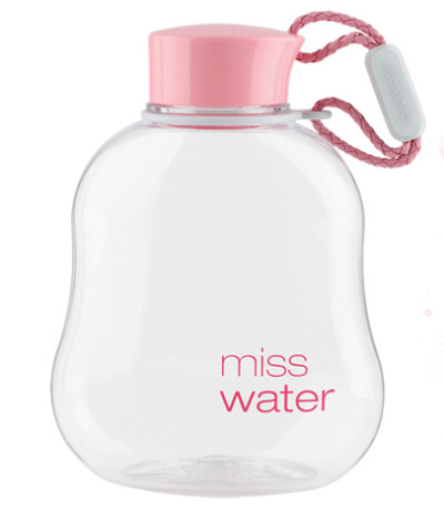 透明可爱造型便携随身水瓶