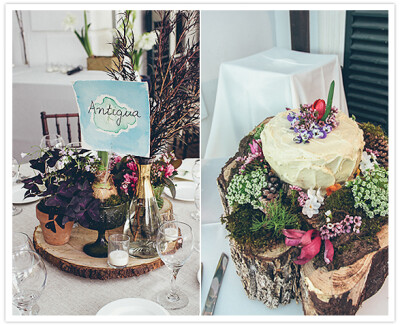 island-shaped wedding cake