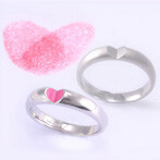 香港innopark创意园 给你我的心戒指 925纯银镀铂金 情侣对戒