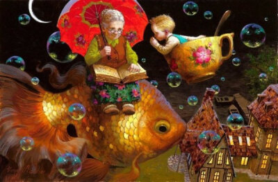 Victor Nizovtsev创意童话油画作品