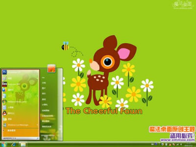 魔法桌面原创xp、vista、windows7通用版Hello Kity家的小鹿桌面主题 ：http://www.ommoo.com/sanheyi/2010-03-12/1075.html