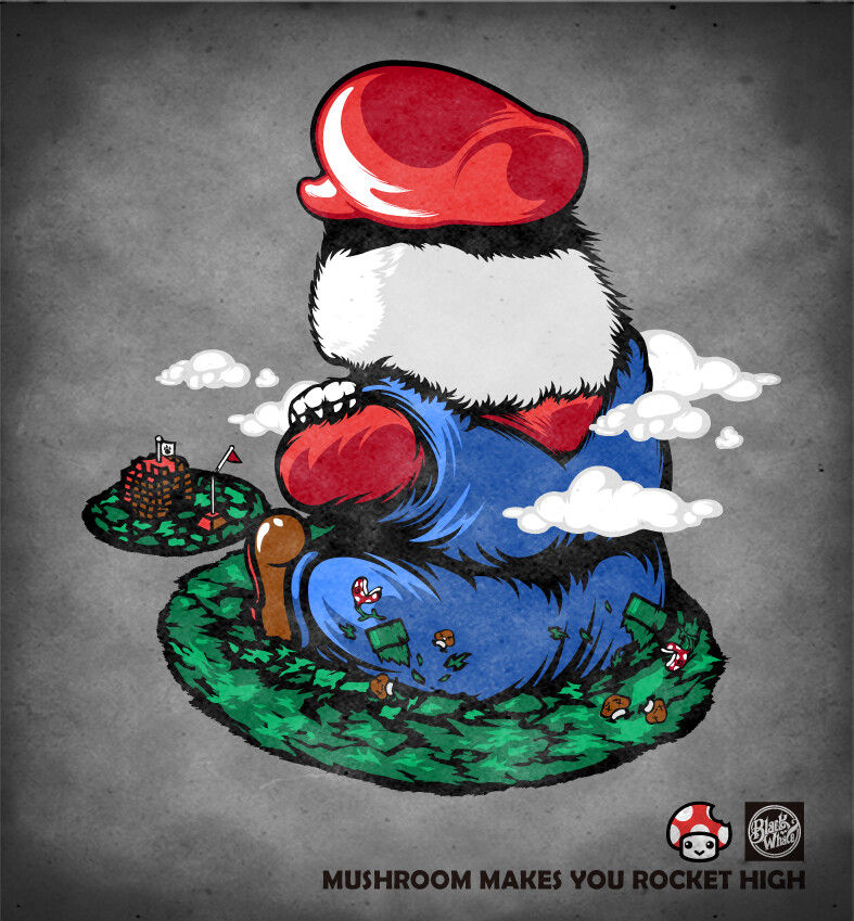 “BACKBEAR SERIES”-"MUSHROOM DRUGS"：MUSHROOM MAKES YOU ROCKET HIGH BLACKWHALE WORKS