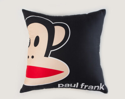 大嘴猴 paul frank 纯棉方形抱枕 犹抱琵琶半遮面的Paul Frank真是萌死个人呐。