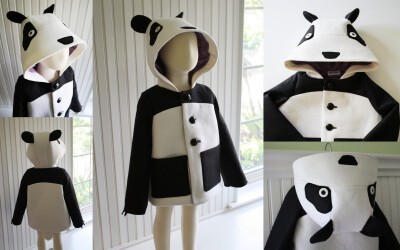 Ships Immediately: Lucky Panda Jacket Girls Size 6 http://www.etsy.com/listing/90217711/ships-immedia...