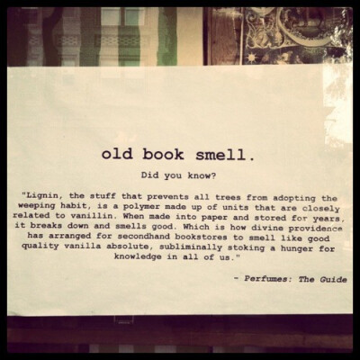 -Old book smell explained.