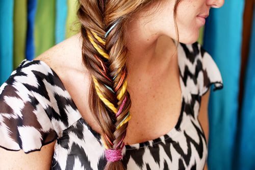 fishtail with yarn