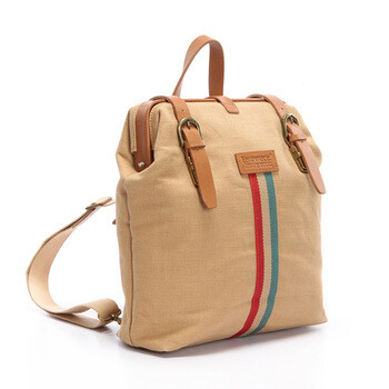 【Earthmade】可卸式双肩背包配小钥匙 米色