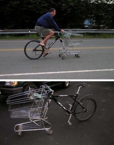 购物专用自行车，太有才了！