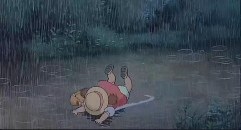 下雨天摔跤的漫画图片图片