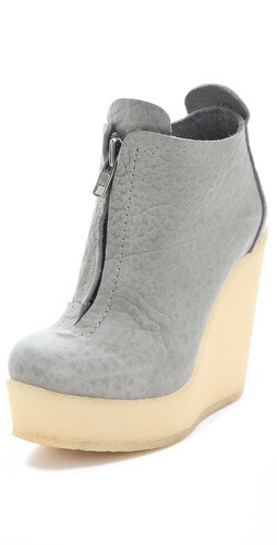 Pedro Garcia Fedora Crepe Wedge Booties