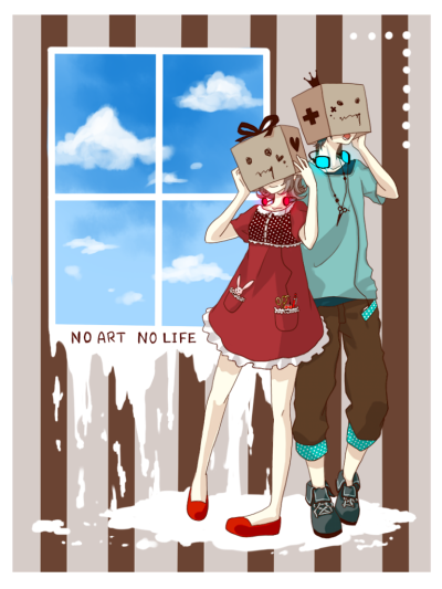 羽乃 blue and pink