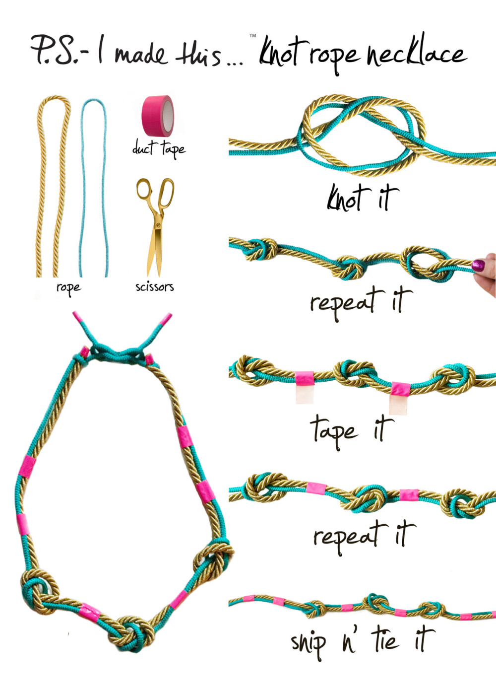 knot rope necklace